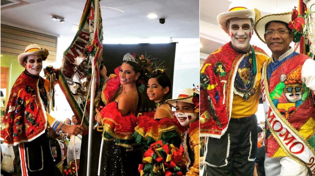 El Presidente del Garabato de Emiliano con la Reina del Carnaval, los reyes infantiles y el Rey Momo.
