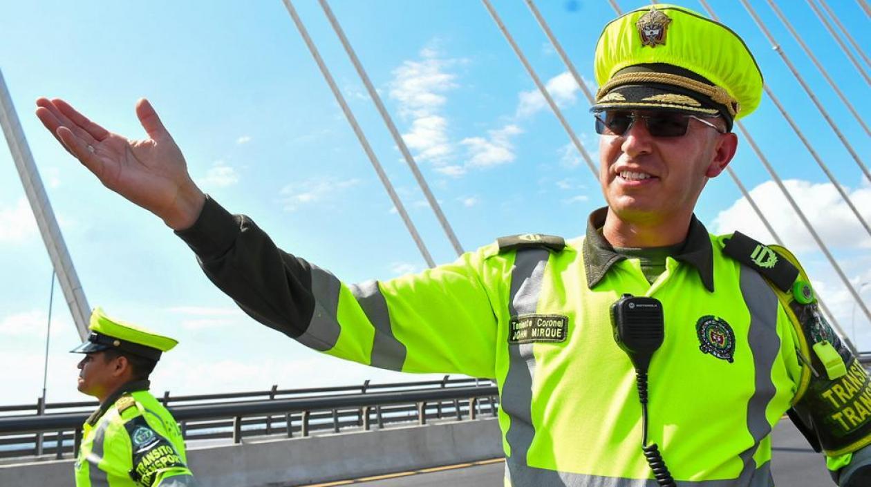 Coronel John Mirque, Comandante de la Policía de Tránsito de Barranquilla.
