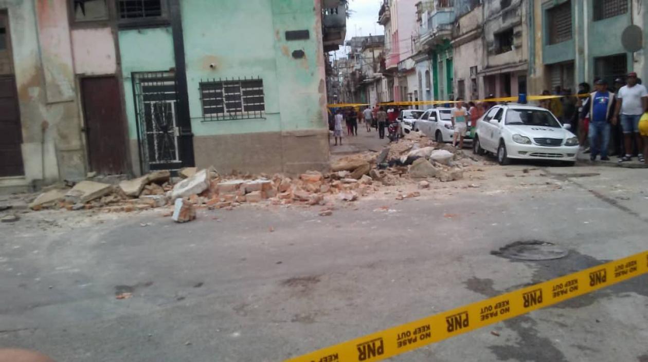 El edificio estaba en proceso de demolición.