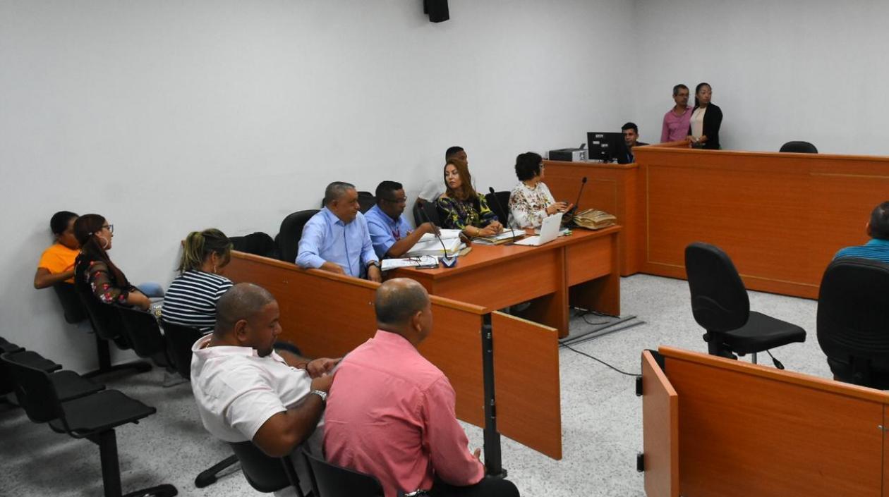 Aspecto general de la audiencia por el caso del atentado a la Estación San José.