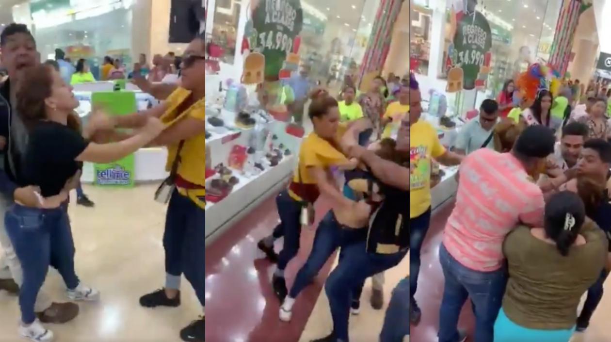 Momento del altercado.