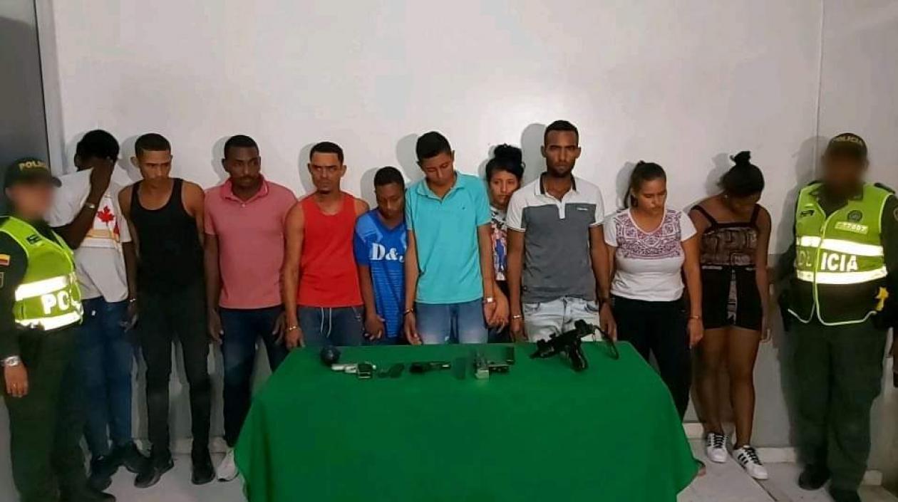 Los capturados en Soledad.