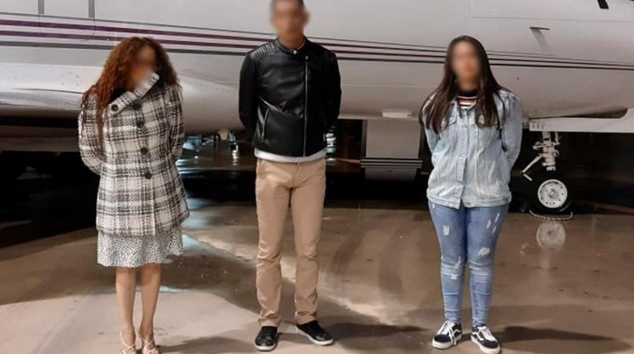 Los capturados con el narcojet.