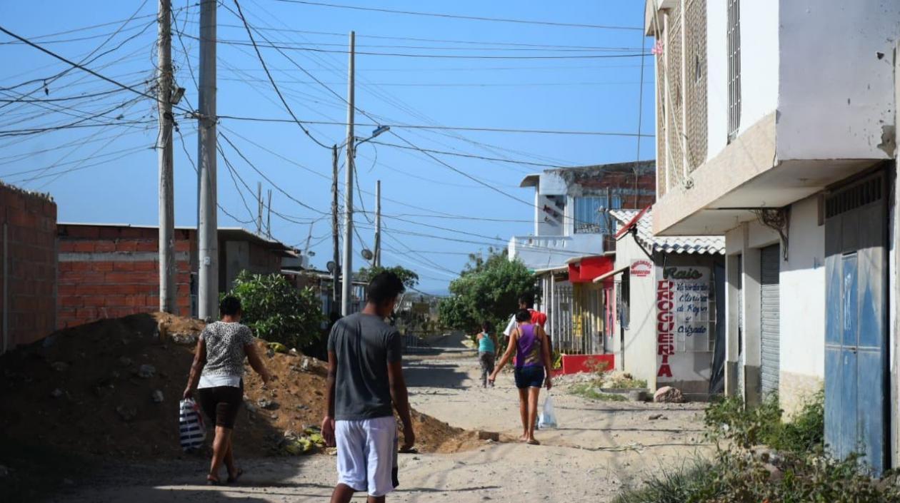 Lugar de los hechos en el barrio Los Ángeles, en el suroccidente de Barranquilla.