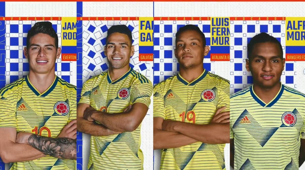 James Rodíguez y Falcao García comandan los llamados, con Luis Muriel y Alfredo Morelos como alternativas. 
