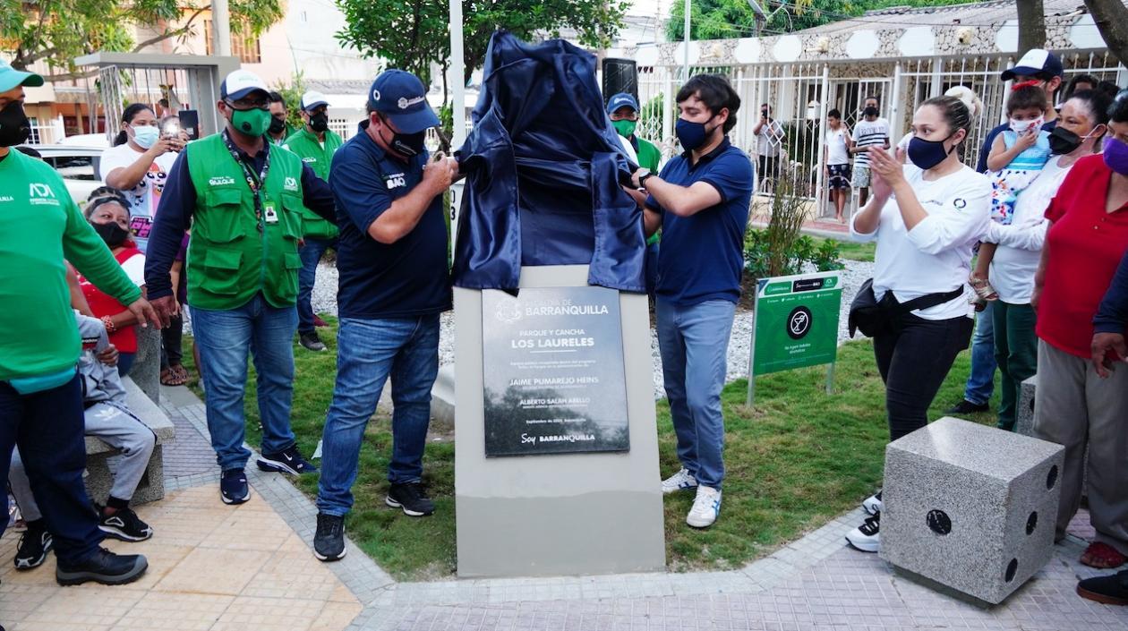 El alcalde Jaime Pumarejo entregó los nuevos escenarios recreativos que beneficiarán a 27.548 habitantes del sector.  