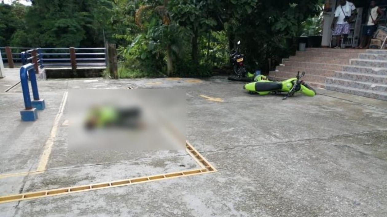 Escena del homicidio de los Policías. 