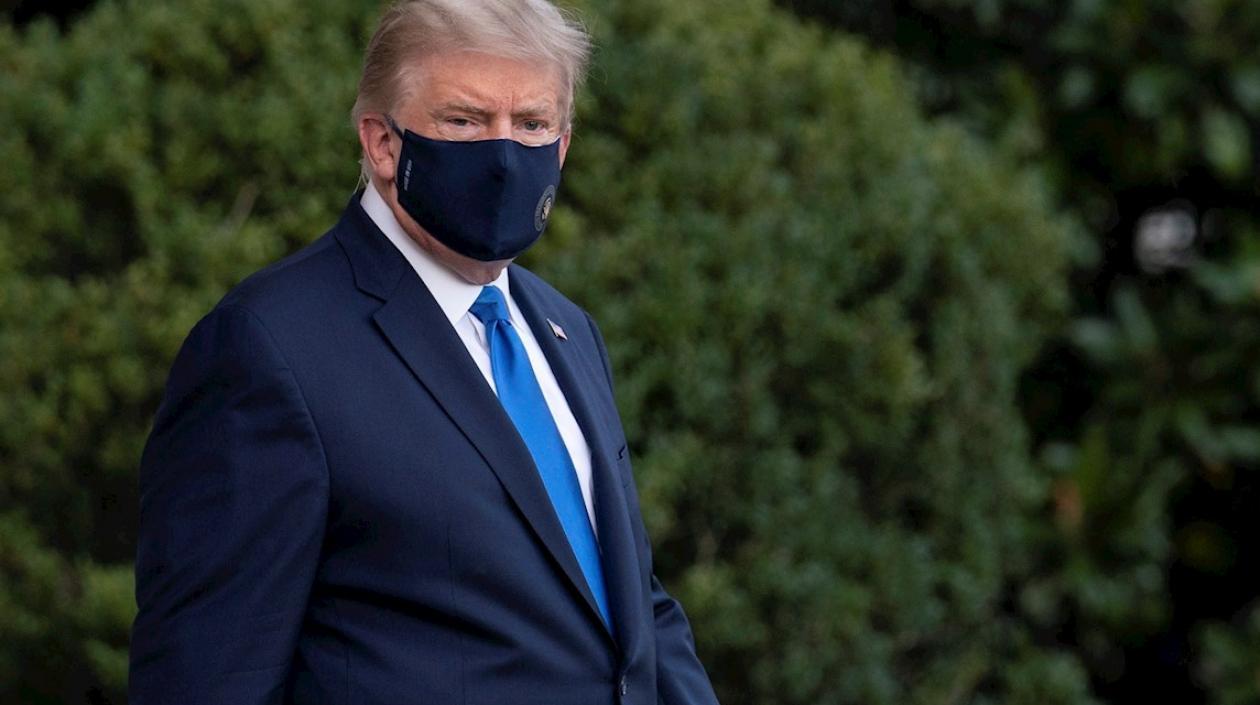 Donald Trump, presidente de Estados Unidos, antes de ir al hospital.