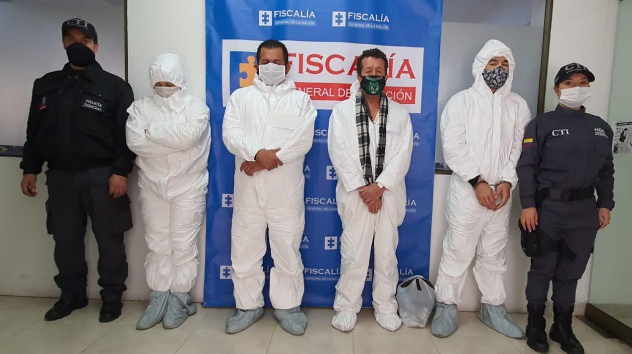 Las cuatro personas fueron capturadas por el CTI de la Fiscalía. 