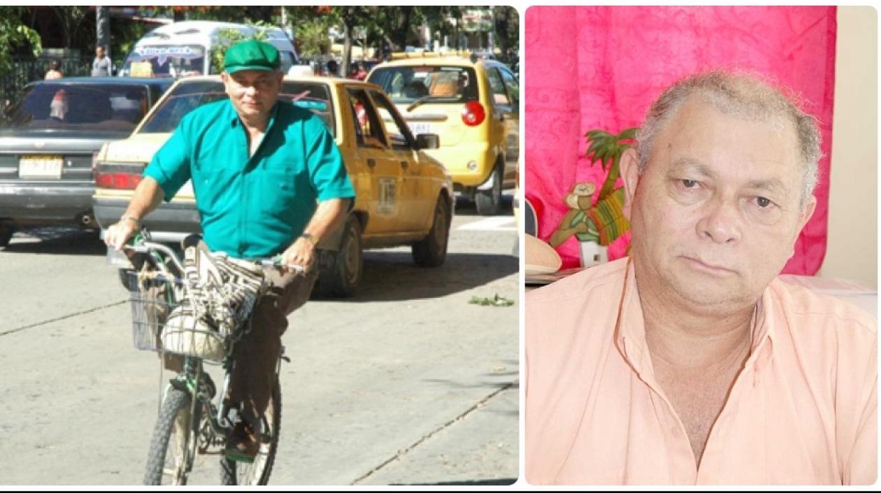 Napoleón Barraza se paseaba en la ciudad en bicicleta cuando era Juez. 