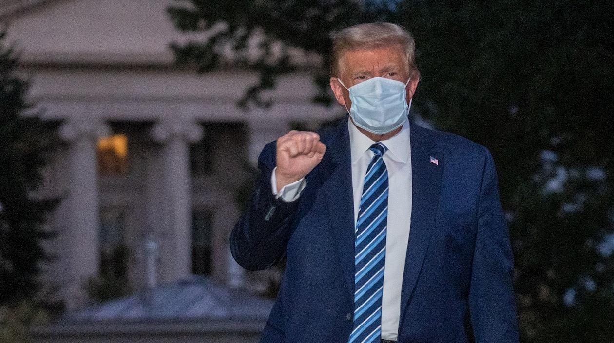 Donald Trump, al regresar a la Casa Blanca.