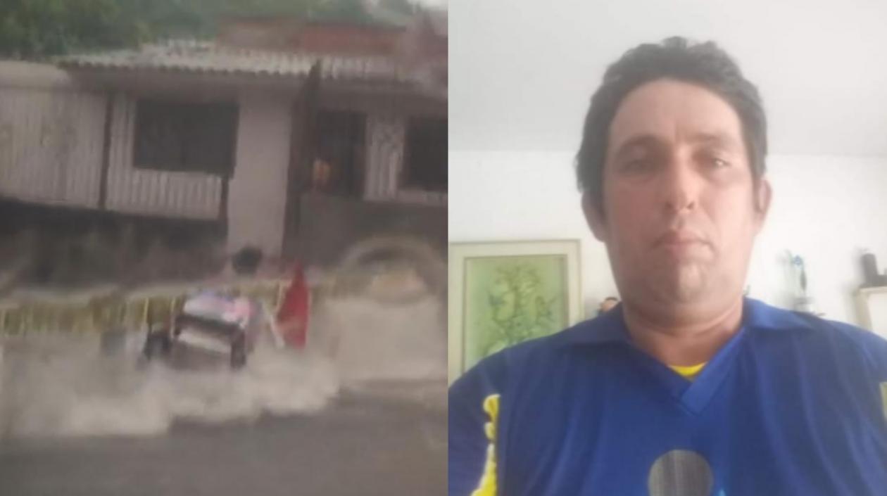 Joel Díaz fue arrastrado por el arroyo que pasa a un lado del Parque de Las Mercedes. 