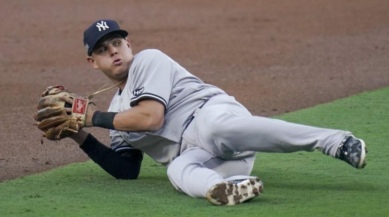 Giovanni Urshela, pelotero de los Yankees. 