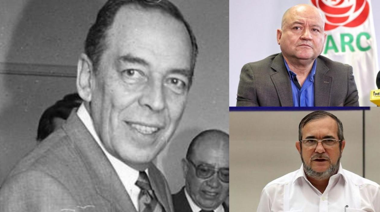 Álvaro Gómez, líder conservador asesinado. 'Carlos Lozada', senador de las FARC y Rodrigo Londoño.