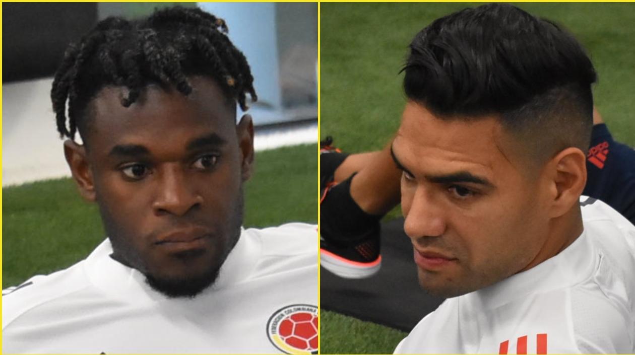 Duván Zapata y Falcao García, delanteros de Colombia. 