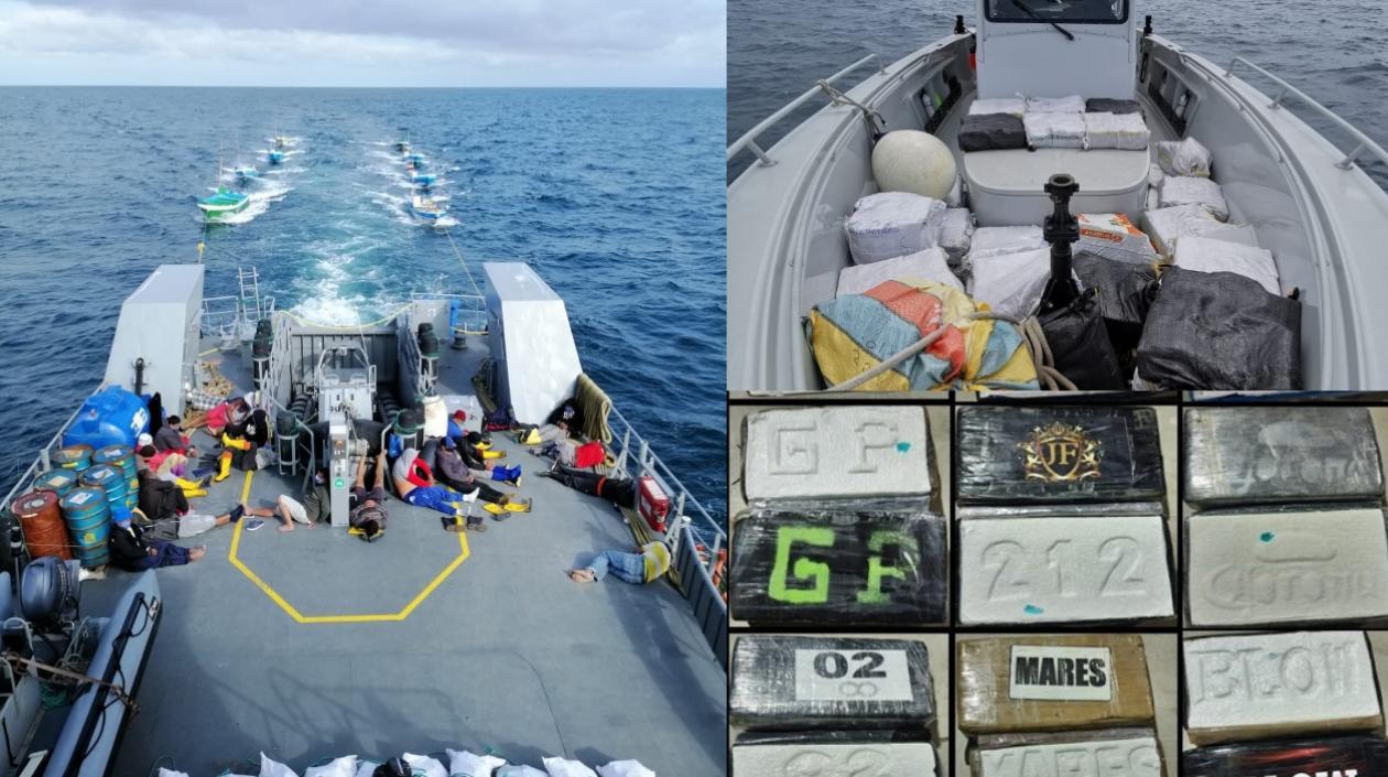 Imágenes de los operativos realizados por la Armada Nacional.