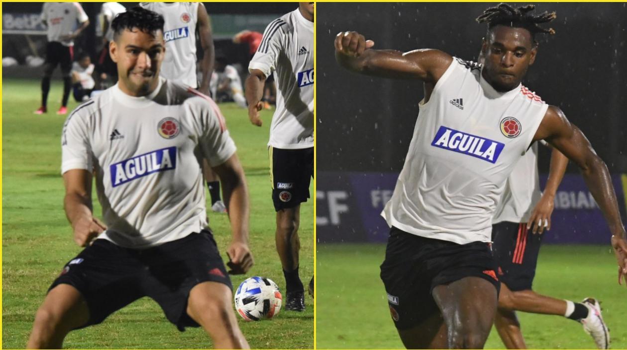 Falcao García y Duván Zapata, delanteros de la Selección Colombia. 