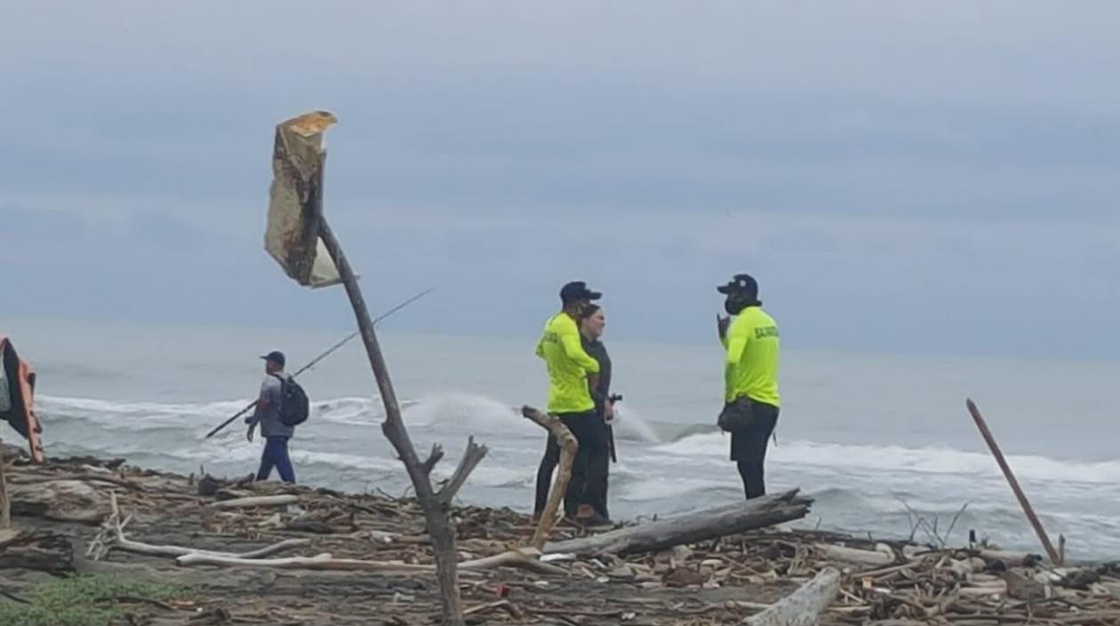 Lugar donde fueron encontrados los restos óseos, en Puerto Colombia. 