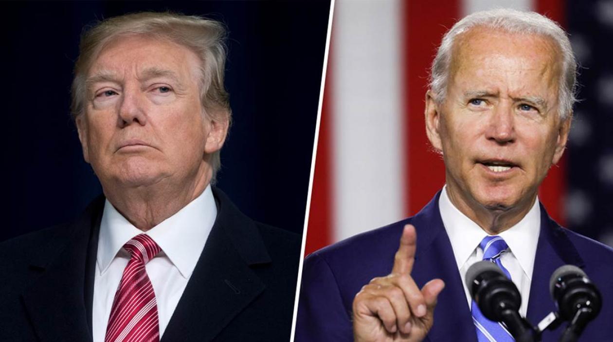 A la izquierda, Donald Trump y Joe Biden.