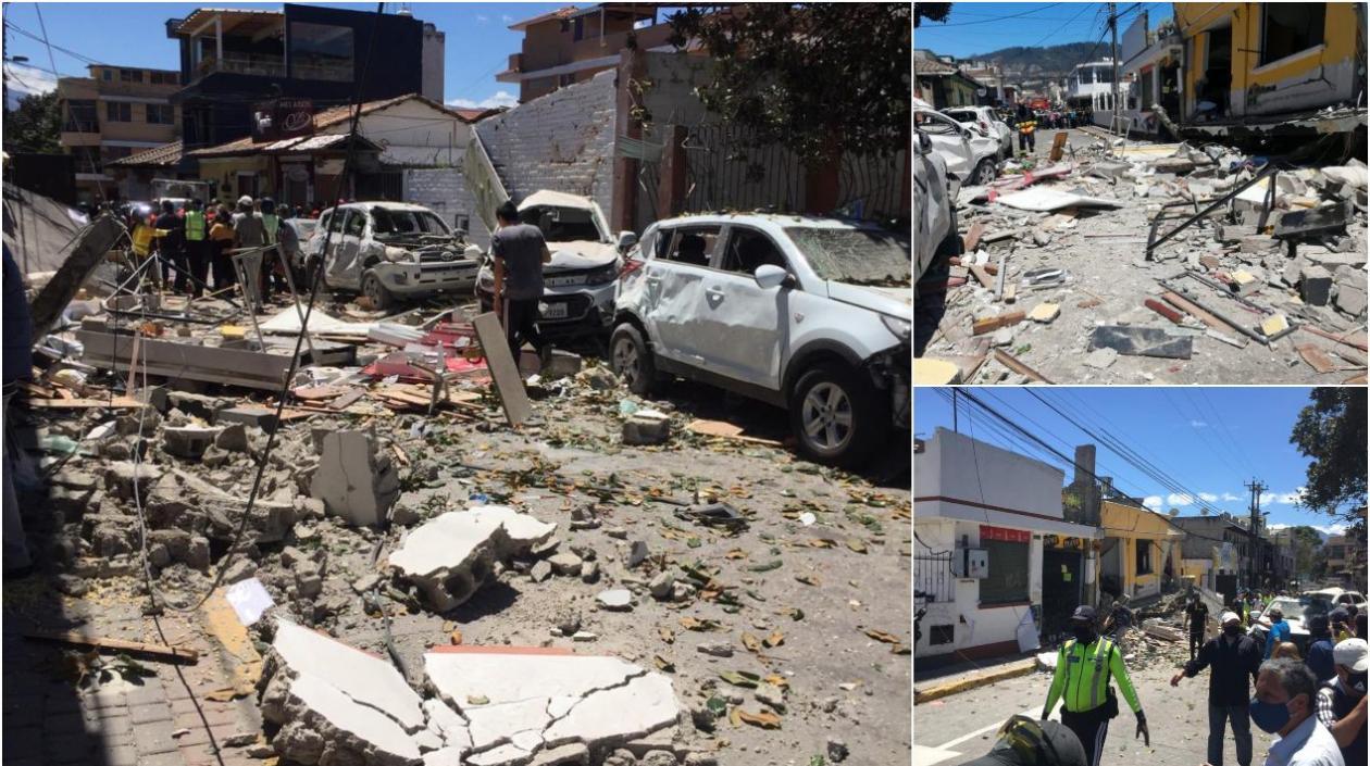 La explosión provocó el colapso de la edificación.