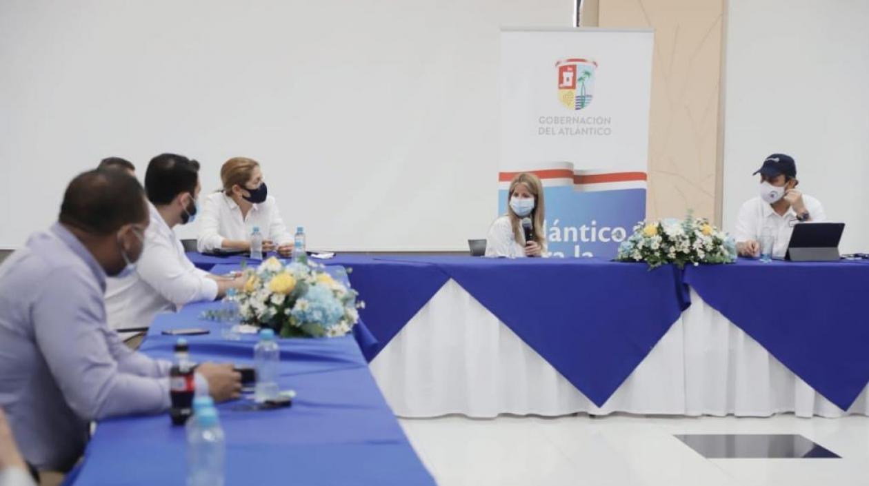 Reunión de las EPS con la Gobernadora Elsa Noguera. 