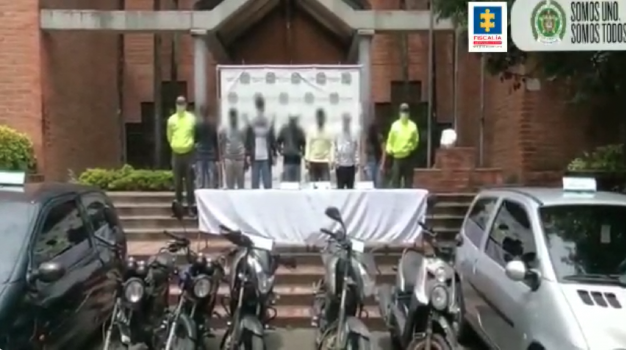 La banda de fleteros capturada.