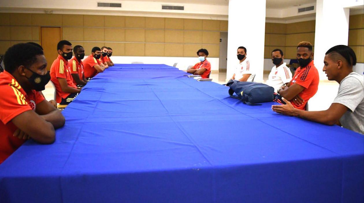 Jugadores de Colombia en la concentración.