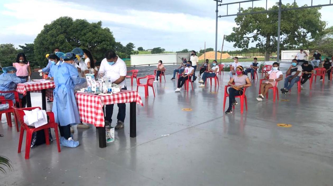 La jornada de las pruebas Covid-19 a la Banda de Baranoa.