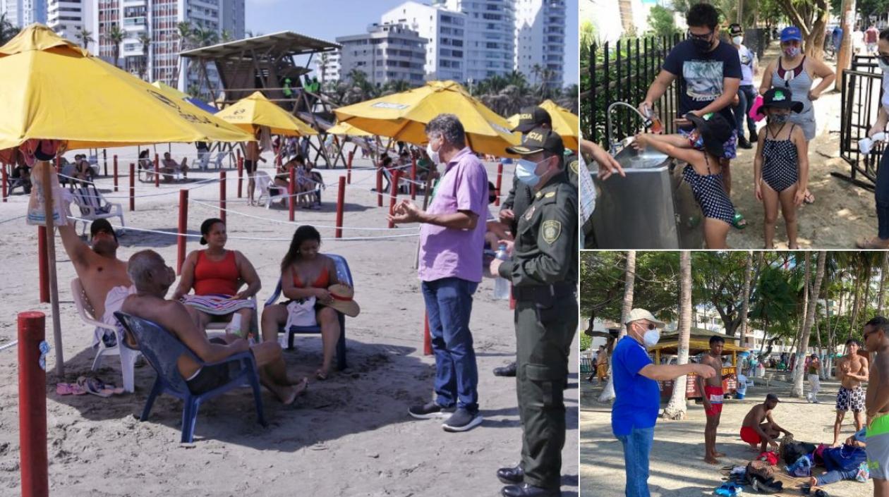 Fotografías de las playas de Cartagena y Santa Marta.