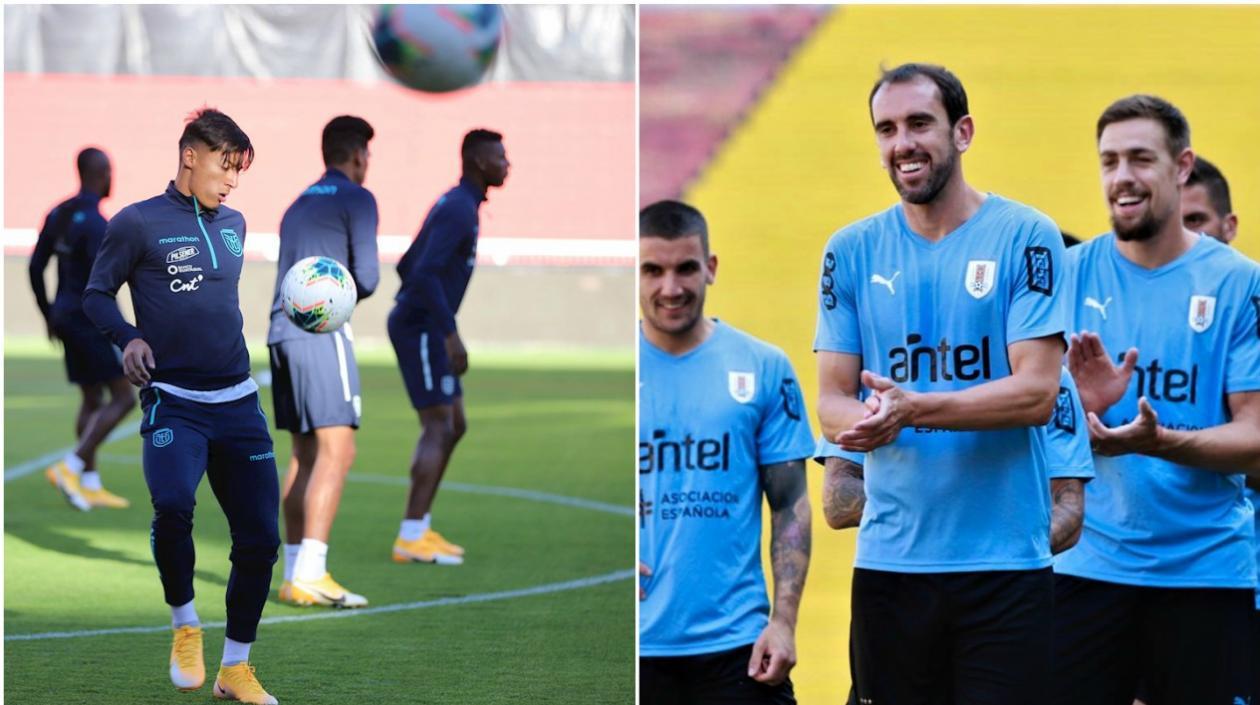  Foto de los entrenamientos de Ecuador y Uruguay.