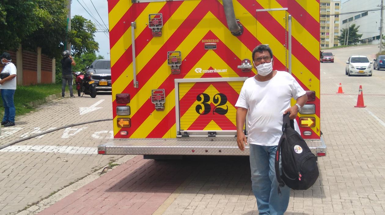 Alvaro Gutiérrez, conductor del furgón.