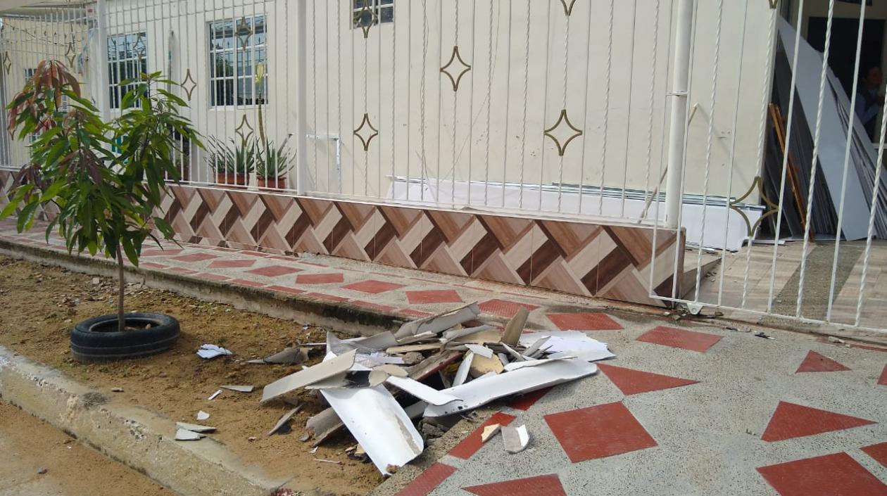 Una de las viviendas afectadas.