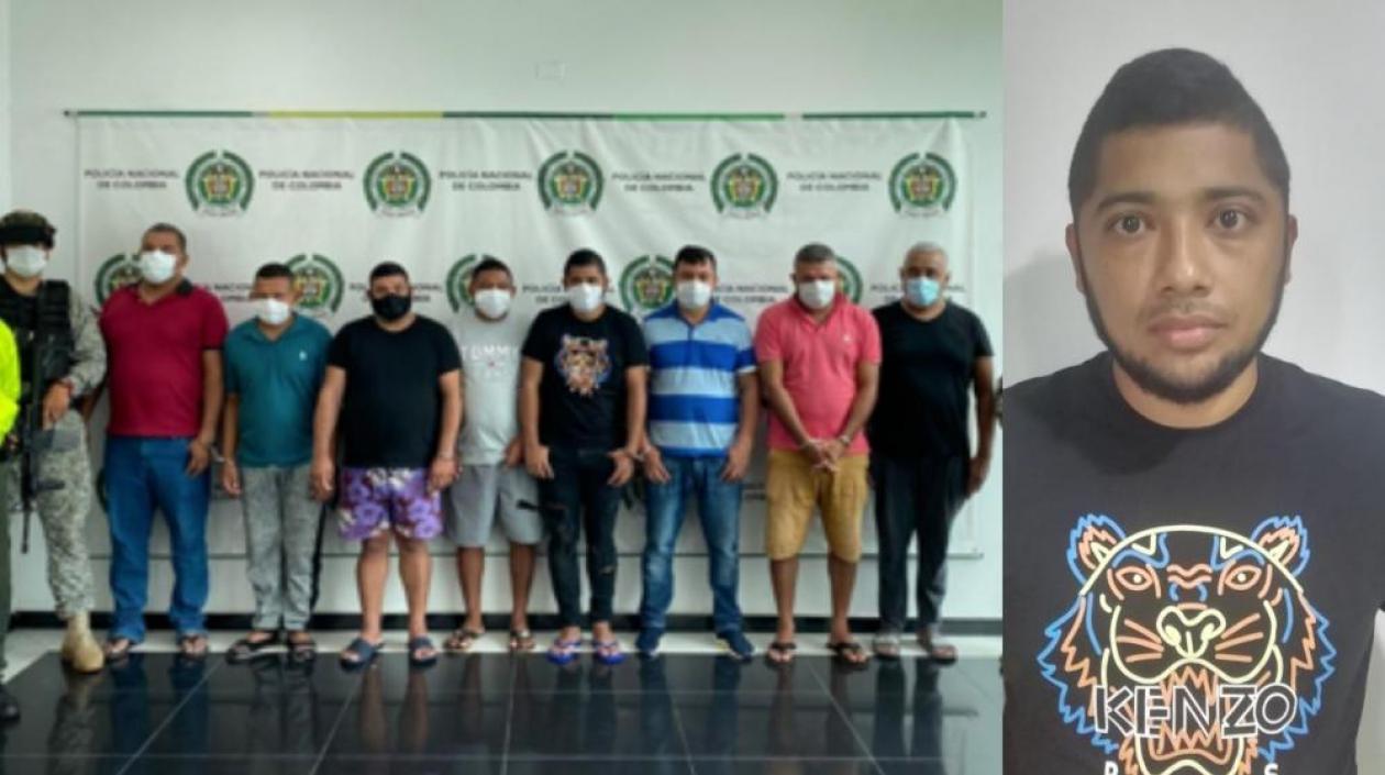 Reydis Rafael Valdeblánquez Morales, alias 'Humito', y los demás capturados. 