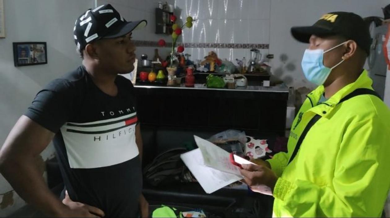 Luis Junior Barreto Tena fue capturado mediante diligencia de allanamiento por parte de la Sijin. 