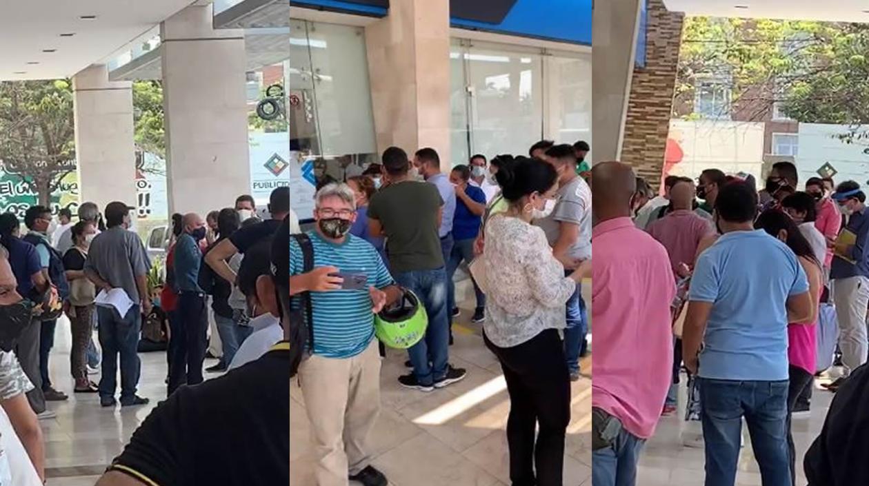 Aglomeraciones en puntos de pago del impuesto vehicular.