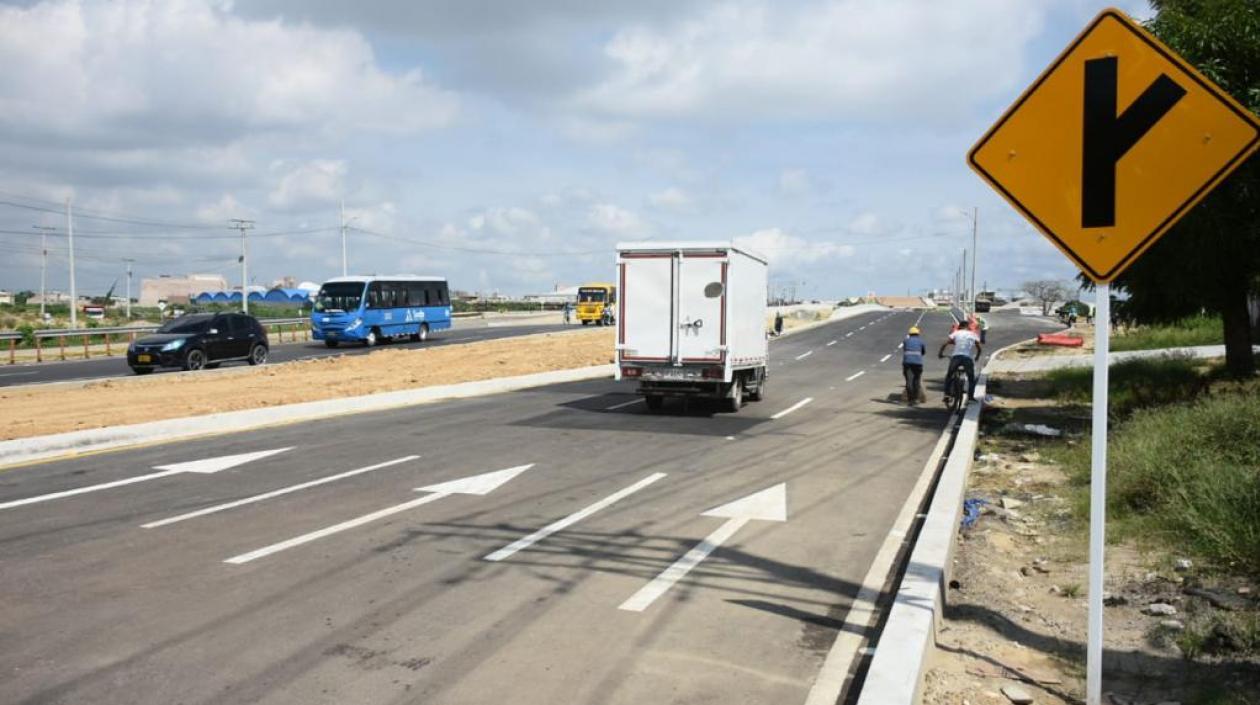Imagen de la nueva calzada habilitada.