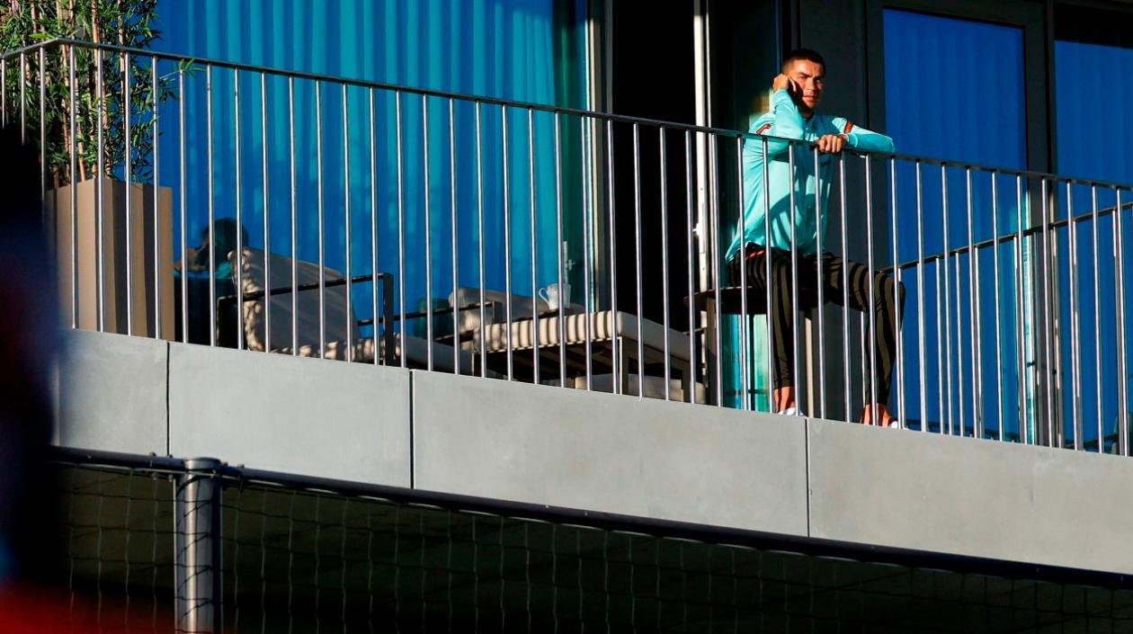 Cristiano Ronaldo, delantero portugués, en aislamiento. 