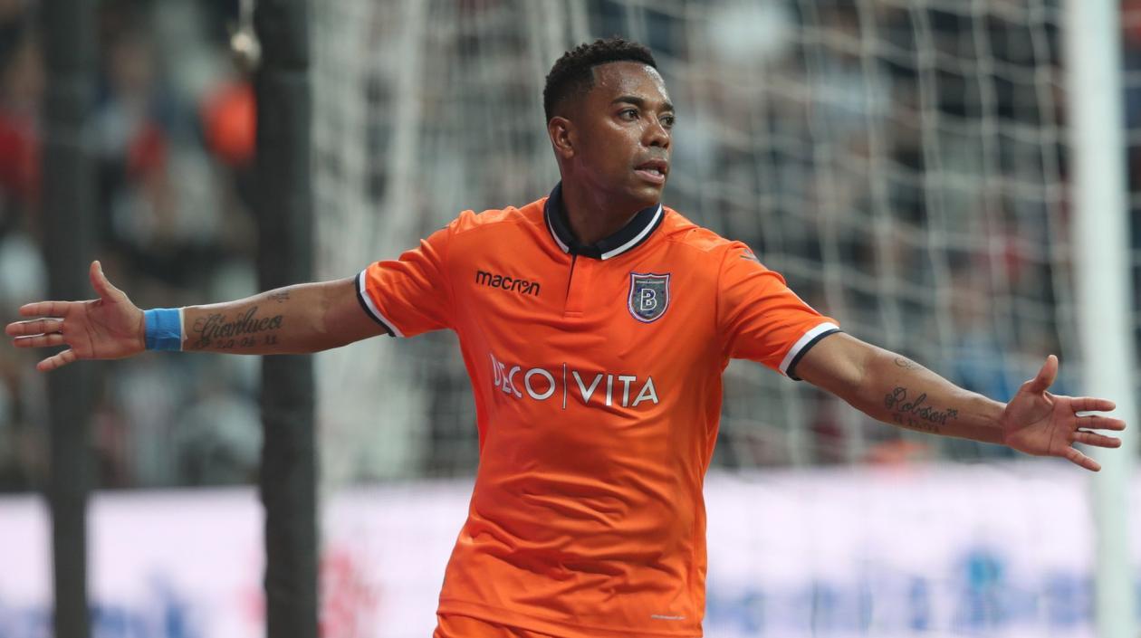 Robinho, jugador brasileño. 