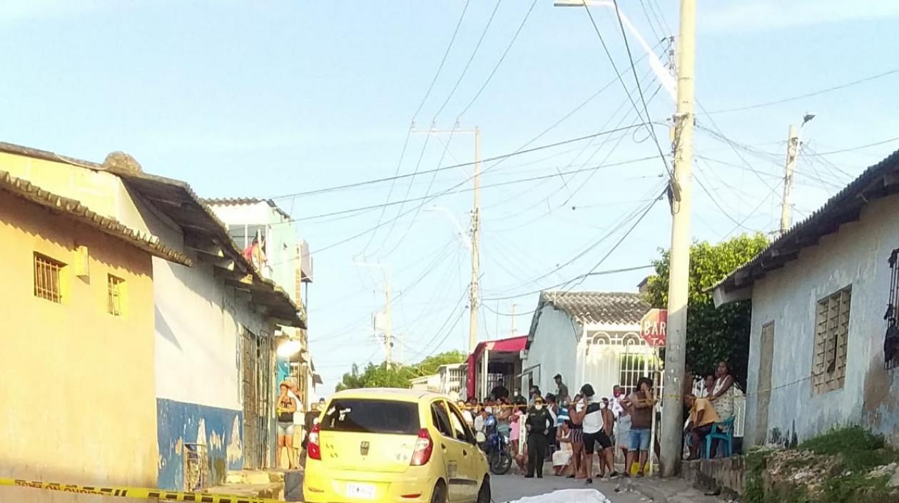 Lugar donde ocurrió el crimen esta madrugada en Carrizal. 