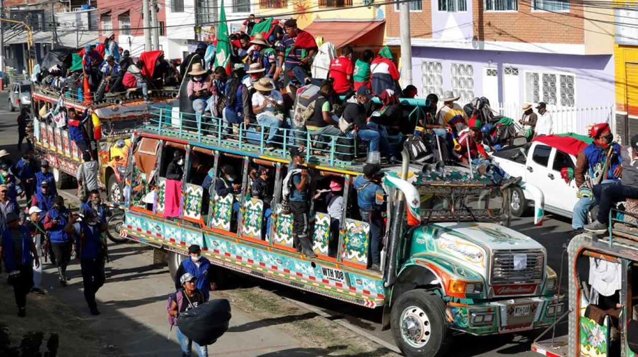 La Minga indígena se acerca a Bogotá.