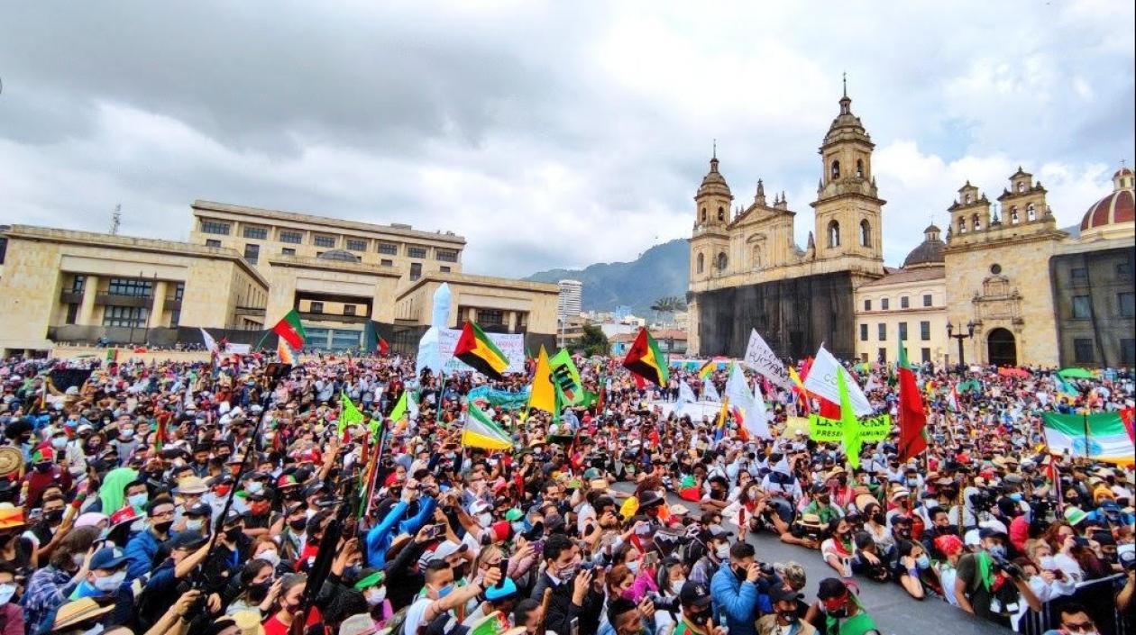 La Minga Indígena en la Plaza de Bolívar