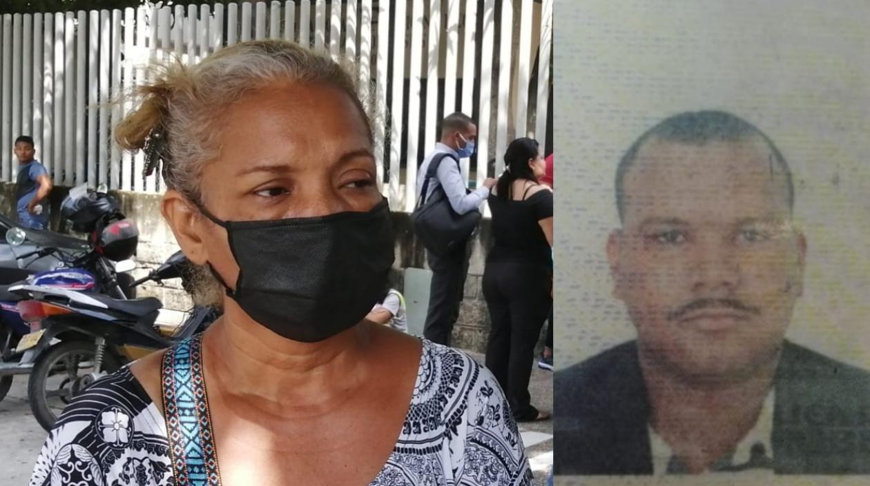 Diana Coronado, familiar de la víctima; a la derecha, Omar Gregorio Pitre Acuña.