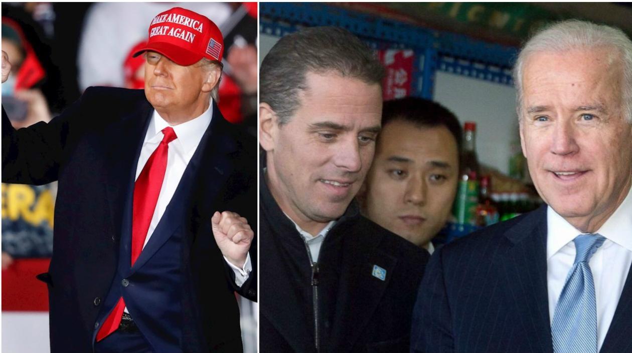 Donald Trump arremetió contra Joe Biden y lo llamó: "político corrupto", por archivos en computadora de su hijo.