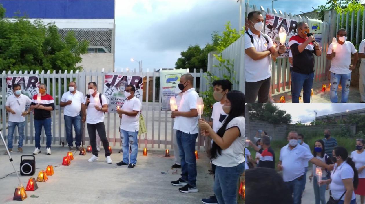 Imágenes de la velatón.