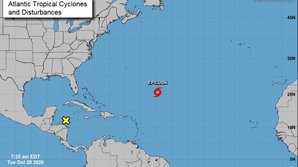 Epsilon es el nombre de una letra del alfabeto griego, se usan para denominar a tormentas y huracanes cuando se agota la lista.