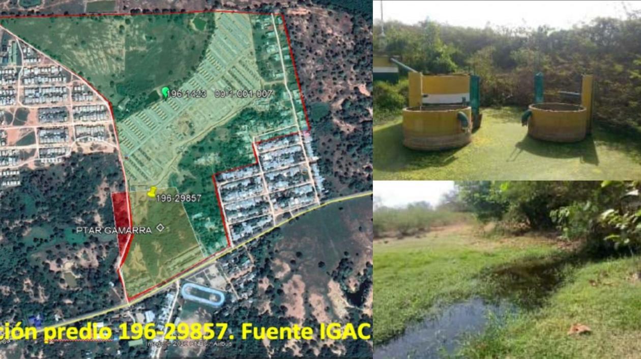 Imágenes de la planta de tratamiento de aguas residuales. 