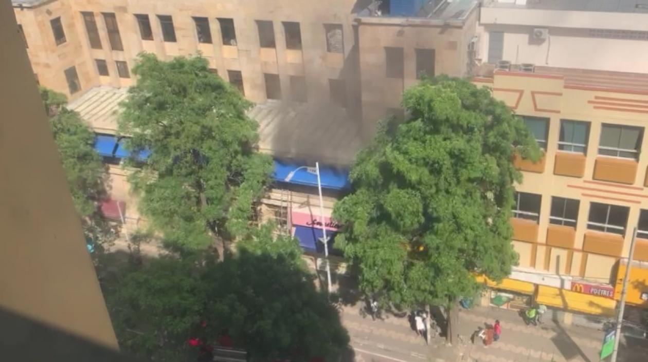 Momento de la emergencia en el Paseo Bolívar. 