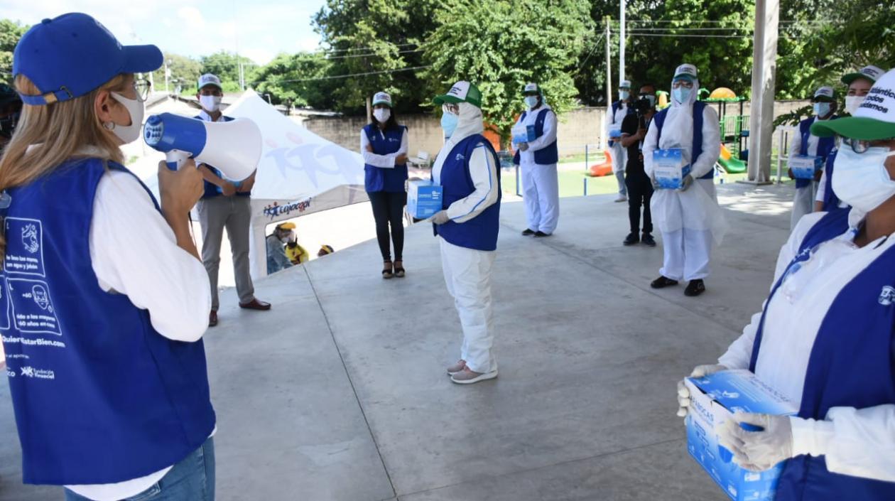 La secretaria de Salud, Alma Solano.