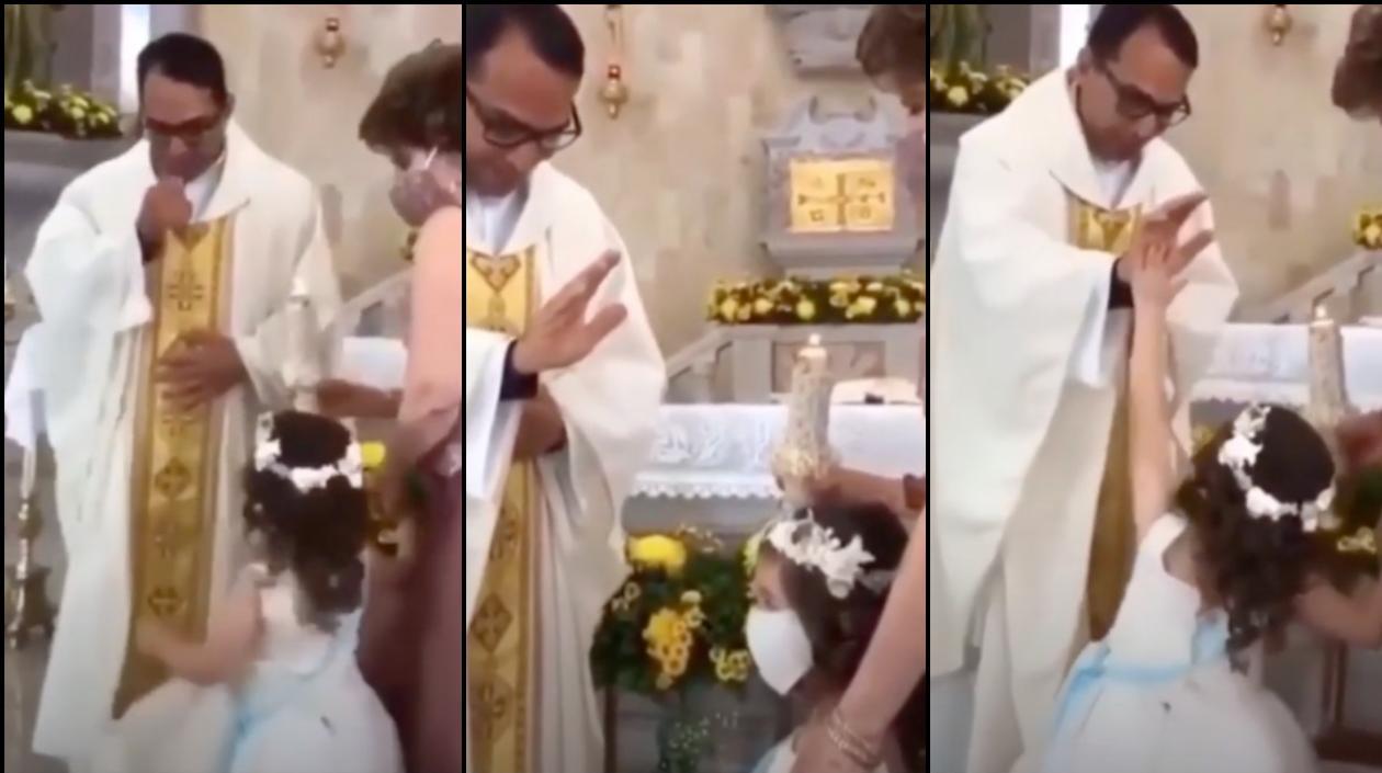 El momento se hizo viral. 