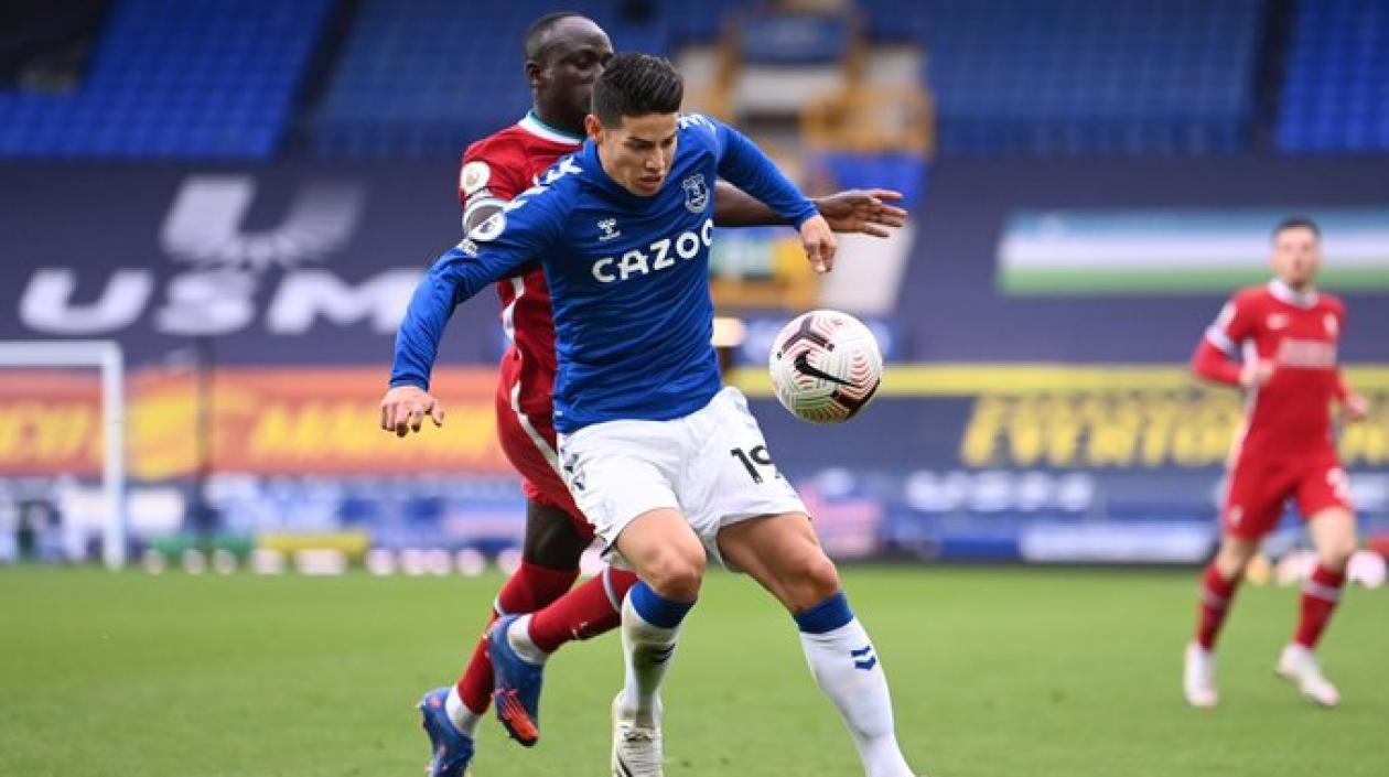 James Rodríguez en acción.